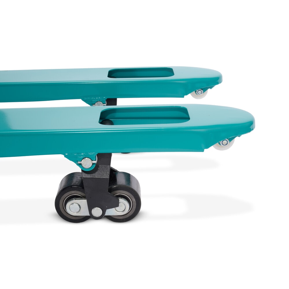 Termékkép száma 6: Ameise® PTM 2.5 kézi emelőkocsi kézifékkel, teherbírás 2500 kg, villahossz 1150 mm, tömörgumi/poliuretán kerekek, tandem görgők